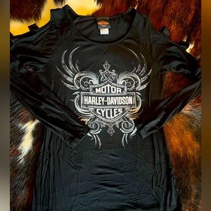 Harley Davidson Cold shoulder Shirt